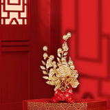 Maxbell Chinese New Year Decorations Lucky Tree Ornament Adornment for Living Room Height 23cm