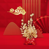 Maxbell Chinese New Year Decorations Lucky Tree Ornament Adornment for Living Room Height 23cm
