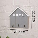 Maxbell Nordic Wall Hook Key Holder Storage Hanger Wall Hanging Decor for Hat Towel Cyan