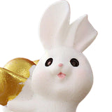 Maxbell Lovely Rabbit Ornament Statue Handmade Resin for Window Living Room Desktop Style A