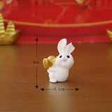 Maxbell Lovely Rabbit Ornament Statue Handmade Resin for Window Living Room Desktop Style A