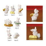 Maxbell Lovely Rabbit Ornament Statue Handmade Resin for Window Living Room Desktop Style A