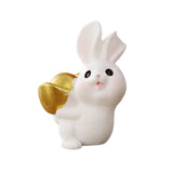 Maxbell Lovely Rabbit Ornament Statue Handmade Resin for Window Living Room Desktop Style A