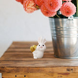 Maxbell Lovely Rabbit Ornament Statue Handmade Resin for Window Living Room Desktop Style A