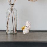 Maxbell Lovely Rabbit Ornament Statue Handmade Resin for Window Living Room Desktop Style A