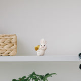 Maxbell Lovely Rabbit Ornament Statue Handmade Resin for Window Living Room Desktop Style A