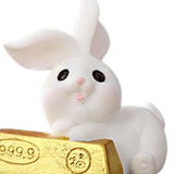 Maxbell Lovely Rabbit Ornament Statue Handmade Resin for Window Living Room Desktop Style B