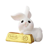 Maxbell Lovely Rabbit Ornament Statue Handmade Resin for Window Living Room Desktop Style B