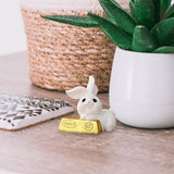 Maxbell Lovely Rabbit Ornament Statue Handmade Resin for Window Living Room Desktop Style B