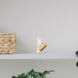 Maxbell Lovely Rabbit Ornament Statue Handmade Resin for Window Living Room Desktop Style C