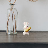 Maxbell Lovely Rabbit Ornament Statue Handmade Resin for Window Living Room Desktop Style C