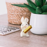 Maxbell Lovely Rabbit Ornament Statue Handmade Resin for Window Living Room Desktop Style C