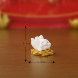 Maxbell Lovely Rabbit Ornament Statue Handmade Resin for Window Living Room Desktop Style D