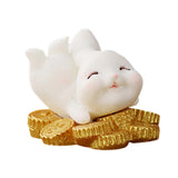Maxbell Lovely Rabbit Ornament Statue Handmade Resin for Window Living Room Desktop Style D