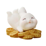 Maxbell Lovely Rabbit Ornament Statue Handmade Resin for Window Living Room Desktop Style D