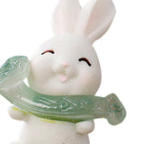 Maxbell Lovely Rabbit Ornament Statue Handmade Resin for Window Living Room Desktop Style E