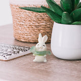 Maxbell Lovely Rabbit Ornament Statue Handmade Resin for Window Living Room Desktop Style E