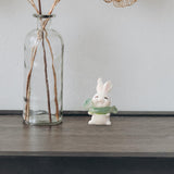 Maxbell Lovely Rabbit Ornament Statue Handmade Resin for Window Living Room Desktop Style E