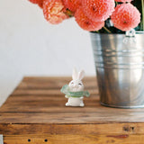 Maxbell Lovely Rabbit Ornament Statue Handmade Resin for Window Living Room Desktop Style E