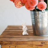Maxbell Lovely Rabbit Ornament Statue Handmade Resin for Window Living Room Desktop Style F
