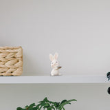 Maxbell Lovely Rabbit Ornament Statue Handmade Resin for Window Living Room Desktop Style F