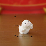 Maxbell Lovely Rabbit Ornament Statue Handmade Resin for Window Living Room Desktop Style G