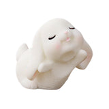 Maxbell Lovely Rabbit Ornament Statue Handmade Resin for Window Living Room Desktop Style G