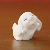 Maxbell Lovely Rabbit Ornament Statue Handmade Resin for Window Living Room Desktop Style G