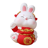 Maxbell Unbreakable Money Box Animal Bunny Figurines Rabbit Piggy Bank for Toddler with Headdress