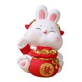 Maxbell Unbreakable Money Box Animal Bunny Figurines Rabbit Piggy Bank for Toddler with Headdress