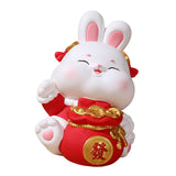 Maxbell Unbreakable Money Box Animal Bunny Figurines Rabbit Piggy Bank for Toddler with Headdress