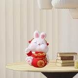 Maxbell Unbreakable Money Box Animal Bunny Figurines Rabbit Piggy Bank for Toddler with Headdress