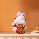 Maxbell Unbreakable Money Box Animal Bunny Figurines Rabbit Piggy Bank for Toddler with Headdress