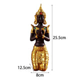 Maxbell Antique Kneeling Buddha Statue Sculpture living Room Gift Style A