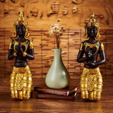 Maxbell Antique Kneeling Buddha Statue Sculpture living Room Gift Style A