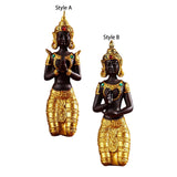 Maxbell Antique Kneeling Buddha Statue Sculpture living Room Gift Style A