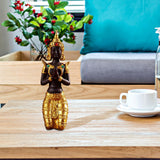 Maxbell Antique Kneeling Buddha Statue Sculpture living Room Gift Style A