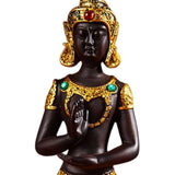 Maxbell Antique Kneeling Buddha Statue Sculpture living Room Gift Style D
