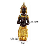 Maxbell Antique Kneeling Buddha Statue Sculpture living Room Gift Style D