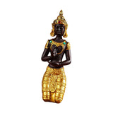 Maxbell Antique Kneeling Buddha Statue Sculpture living Room Gift Style D