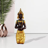 Maxbell Antique Kneeling Buddha Statue Sculpture living Room Gift Style D