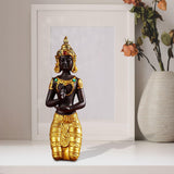 Maxbell Antique Kneeling Buddha Statue Sculpture living Room Gift Style D