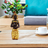 Maxbell Antique Kneeling Buddha Statue Sculpture living Room Gift Style D