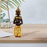Maxbell Antique Kneeling Buddha Statue Sculpture living Room Gift Style D