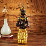 Maxbell Antique Kneeling Buddha Statue Sculpture living Room Gift Style D