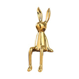 Maxbell Modern Ceramic Rabbit Statue Artwork Electroplated Ornament Bunny Figurine Aureate