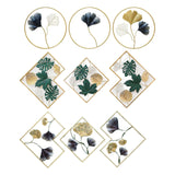 Maxbell 3x Leaves Wall Sculpture Craft Wall Hanging Decoration for Backdrop Office StyleA