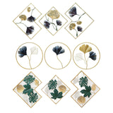 Maxbell 3x Leaves Wall Sculpture Craft Wall Hanging Decoration for Backdrop Office StyleA