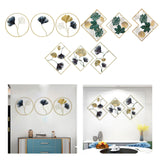 Maxbell 3x Leaves Wall Sculpture Craft Wall Hanging Decoration for Backdrop Office StyleA