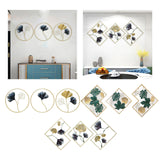 Maxbell 3x Leaves Wall Sculpture Craft Wall Hanging Decoration for Backdrop Office StyleA